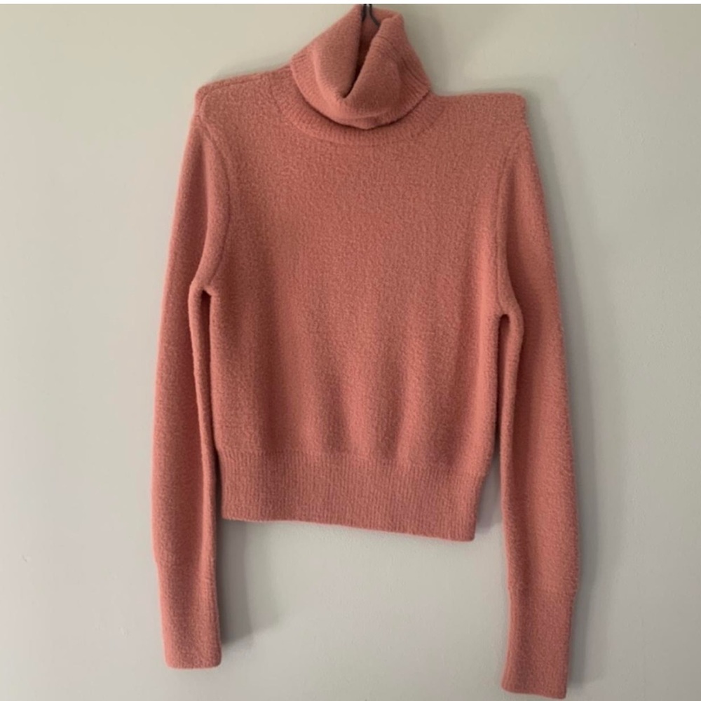 Zara turtleneck pink soft sweater
